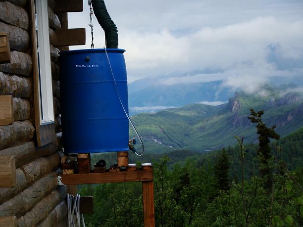 Rain barrel in Alaska